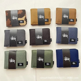Stussy minimalist bi-fold short wallet-4660